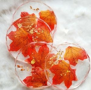 Maple Leaf Coasters Set of 4